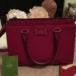 Kate spade burgundy/cranberry/red colored satchel